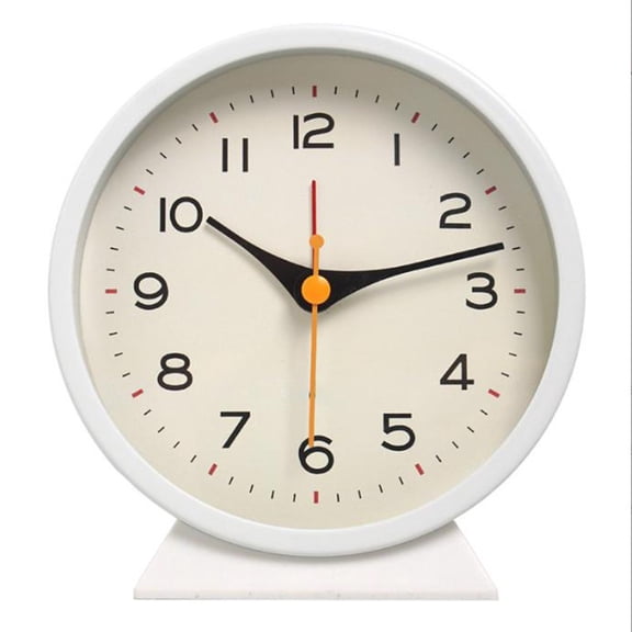 Sleek Metal Bedside Clock With Luminous Face For Easy Nighttime Viewing