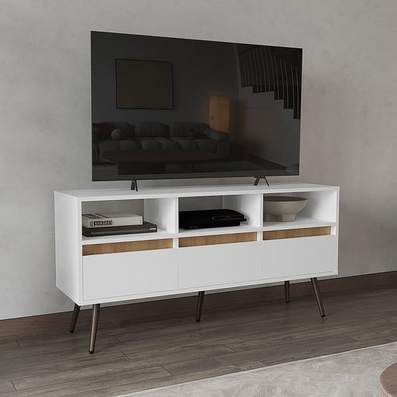 Sleek Metal Design / 40 - 49 Inch TV Stand / Contemporary Aesthetic