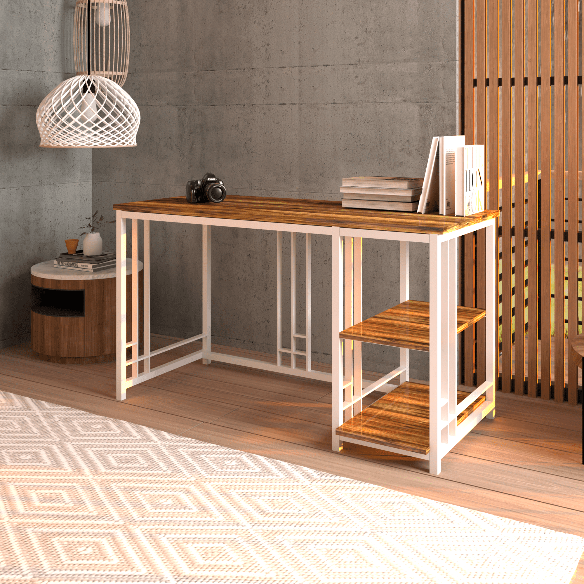 Sleek Metal Leg Desk for Writing and Computing