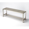 thumbnail image 1 of Sleek Modern Brushed Nickel Bench, 1 of 3