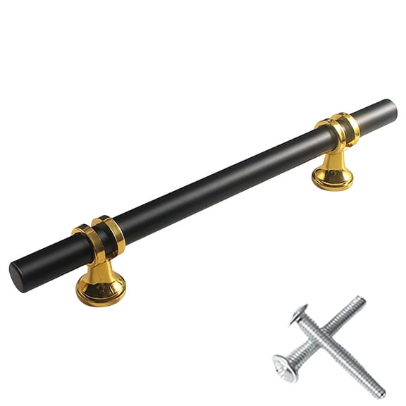 Sleek Modern Stainless Steel Cabinet Pulls - Ergonomic Black Drawer Handles for Kitchen, Bathroom, and Wardrobe Applications - Tapered End Cup Design with Easy Installation