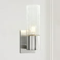 Sleek Modern Transparent Glass Tube Cylinder Sconces,Bedside Wall Lamps