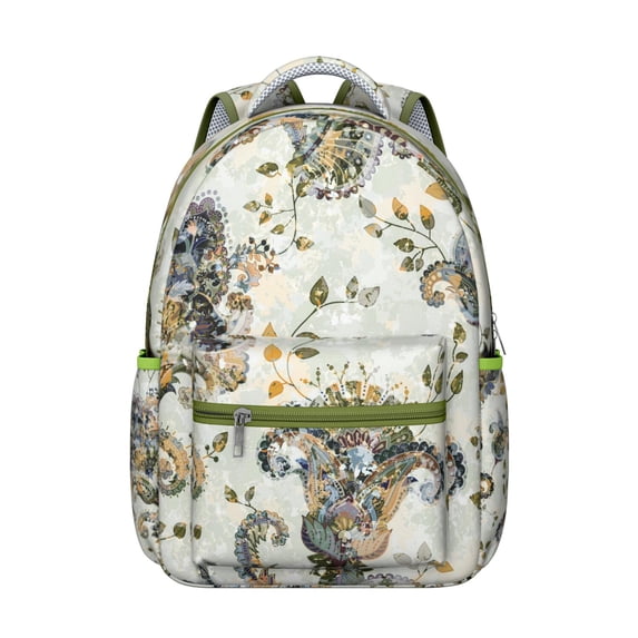 Sleek Paisley Backpack - Unique Paisley Gift for Commuters, Stylish Laptop Bag, Multiple Pockets for Organization