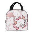 thumbnail image 1 of Sleek Pink Bow Graphic Lunch Tote Insulated Lunch Box Unisex Adult Reusable Cooler Warm Meal Prep Bag, 1 of 6