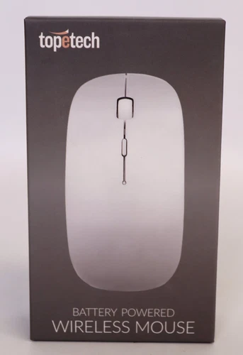 Sleek Portable Wireless Mouse - Bluetooth - Battery Powered - Computer & Tablet