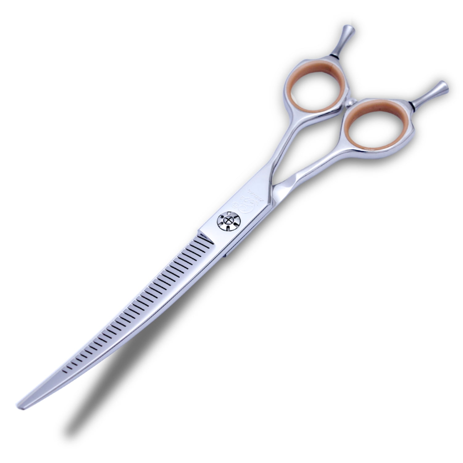 Sleek and Professional 7Inch Curved Dog Grooming Chunker Scissor with