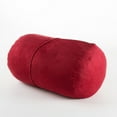 thumbnail image 1 of Sleek Red Michael 4 Foot Cylindrical Suede Bean Bag Modern Design, Easy Customization, 1 of 5