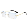 thumbnail image 1 of Sleek Rimless Rectangle Sunglasses for Outdoor Activities - Unisex Fashion Eyewear for All Ages Lightweight and Portable Design for Hiking and Adventure, 1 of 7