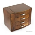 thumbnail image 1 of Sleek Sankyo 50 Note Ultra Modern Natural Wood Tone Grand Musical Jewelry Box with Silver Hardware - A Whole New World (A.Menken) (2 parts), 1 of 2