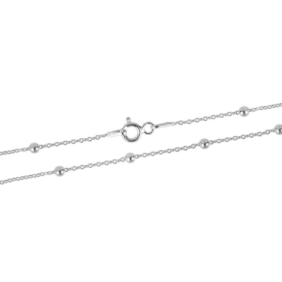 Sleek Satellite 1mm Cable Chain 18-inch Sterling Silver Necklace | Sterling Silver Necklace for Women | Long Necklaces for Women