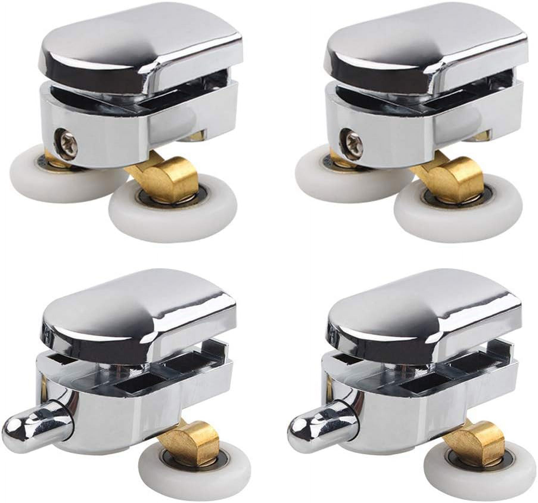Sleek Shower Door Rollers for Curved and Quadrant Showers, Featuring Adjustable Uppers Sprung ...