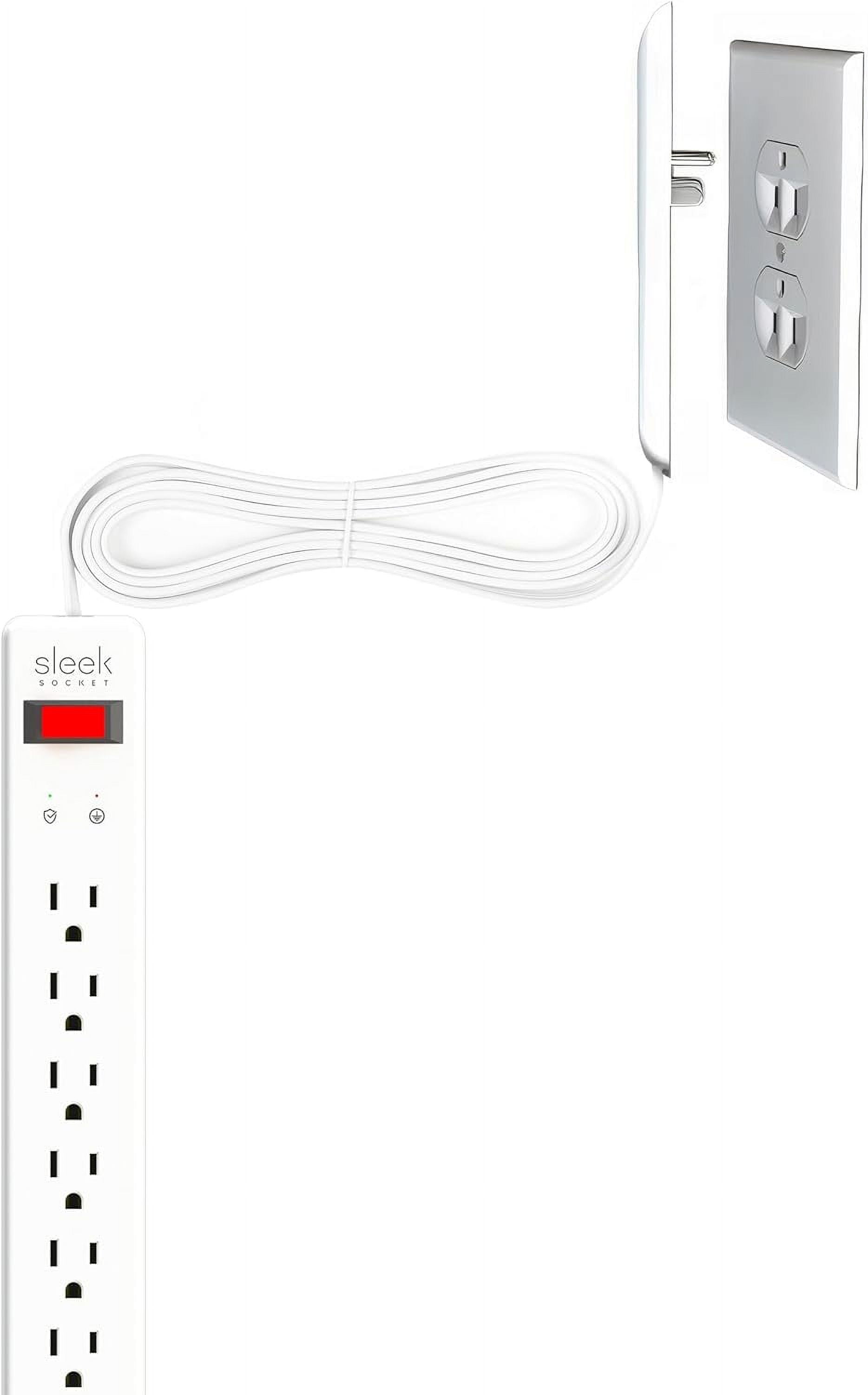 Sleek Socket 6Outlet Inverted Surge Protector & UltraThin Outlet