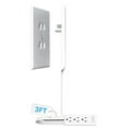 thumbnail image 1 of Sleek Socket Wall Outlet Concealer with 3 ft Extension Cord with Multiple Outlets, 1 of 11