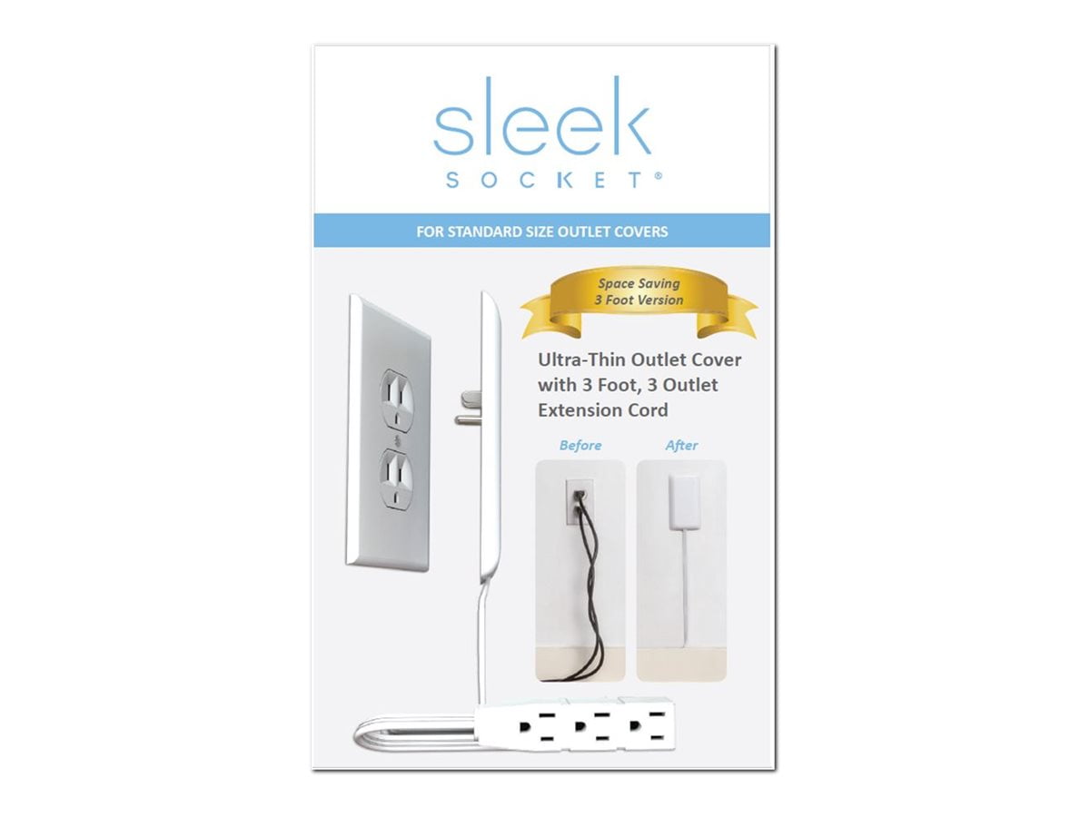 Sleek Socket Wall Plate Extension Cord Stores