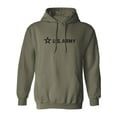 thumbnail image 1 of Sleek "US Army Star" Black InkAdult Hooded Sweatshirt, 1 of 3