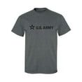thumbnail image 1 of Sleek "US Army Star" Black InkAdult Short Sleeve T-shirt, 1 of 4