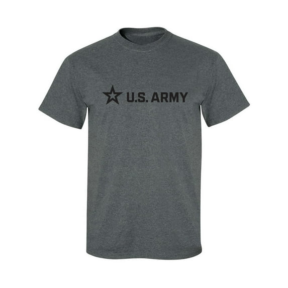 Sleek "US Army Star" Black InkAdult Short Sleeve T-shirt