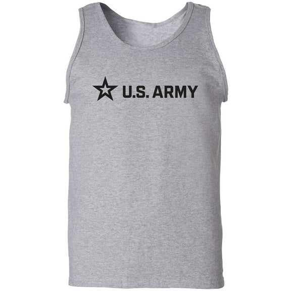 Sleek "US Army Star" Black InkAdult Tank Top