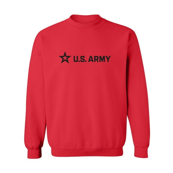 Sleek "US Army Star" Black InkCrewneck Sweatshirt