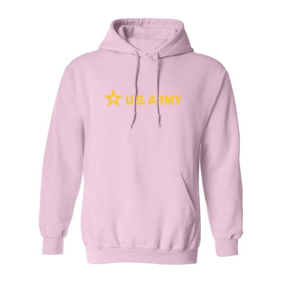 Sleek "US Army Star" Gold InkAdult Hooded Sweatshirt
