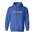 thumbnail image 1 of Sleek "US Army Star" Gold InkAdult Hooded Sweatshirt, 1 of 3