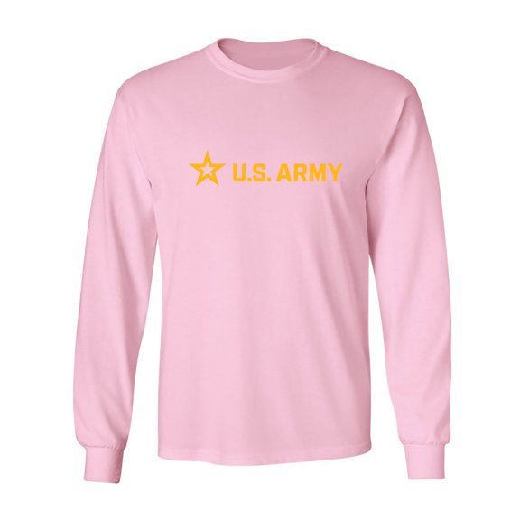 Sleek "US Army Star" Gold InkAdult Long Sleeve T-shirt