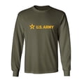 thumbnail image 1 of Sleek "US Army Star" Gold InkAdult Long Sleeve T-shirt, 1 of 3