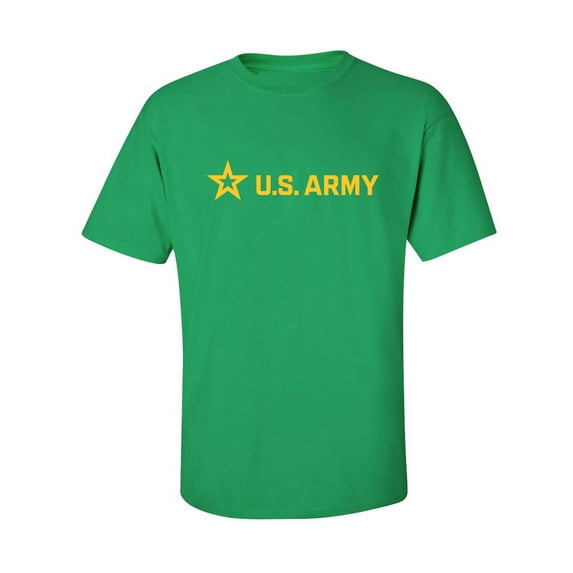 Sleek "US Army Star" Gold InkAdult Short Sleeve T-shirt