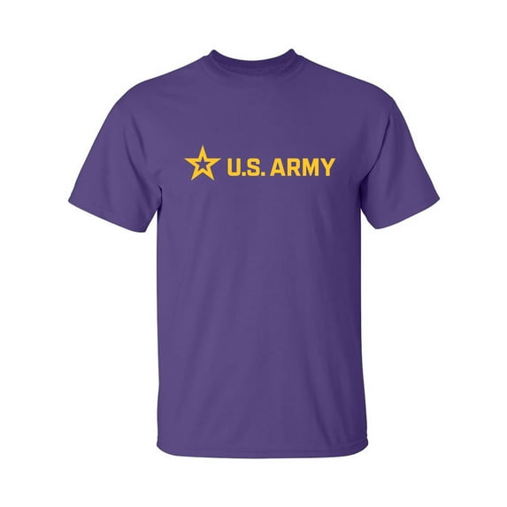 Sleek "US Army Star" Gold InkAdult Short Sleeve T-shirt