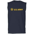 thumbnail image 1 of Sleek "US Army Star" Gold InkAdult Sleeveless Tee, 1 of 3