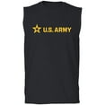 thumbnail image 1 of Sleek "US Army Star" Gold InkAdult Sleeveless Tee, 1 of 3