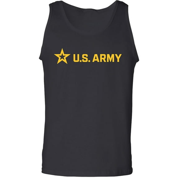 Sleek "US Army Star" Gold InkAdult Tank Top