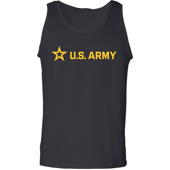 Sleek "US Army Star" Gold InkAdult Tank Top