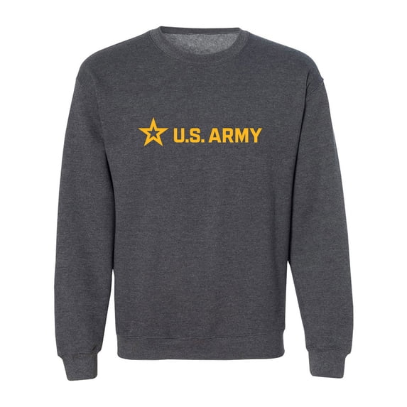 Sleek "US Army Star" Gold InkCrewneck Sweatshirt
