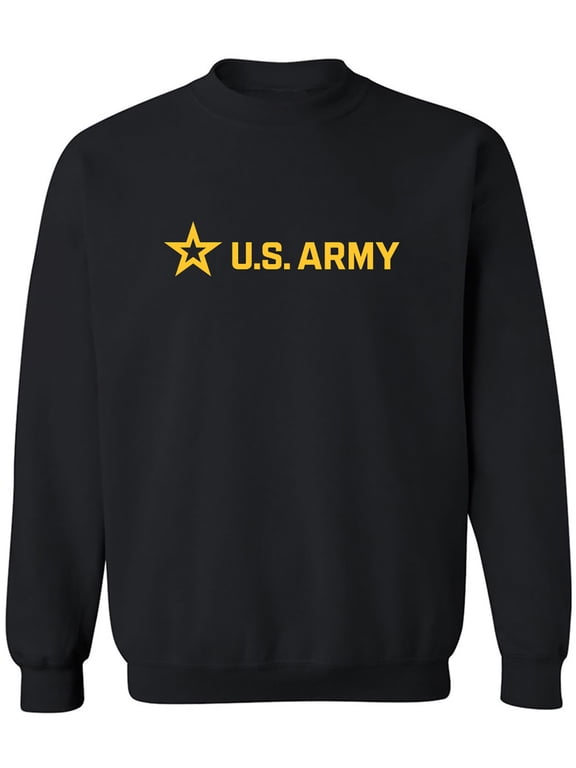 Sleek "US Army Star" Gold InkCrewneck Sweatshirt