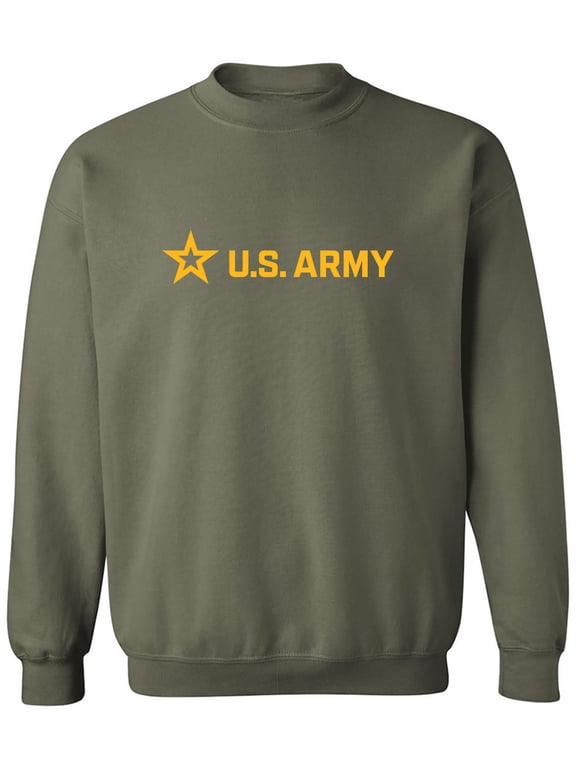 Sleek "US Army Star" Gold InkCrewneck Sweatshirt
