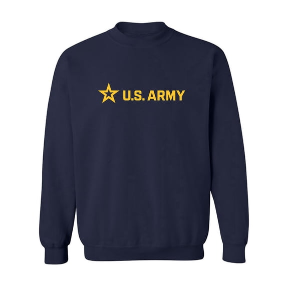 Sleek "US Army Star" Gold InkCrewneck Sweatshirt