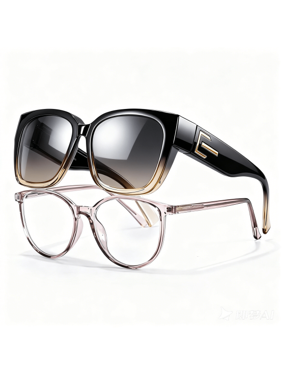 Sleek Vintage Square Fit Over Glasses, UV400 Defense, Perfect for Romantic Dates & Afternoon Tea