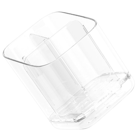 Sleek Wall Mounted Organizers For Electric Toothbrushes Family Use Easy Wipe Front PET Bathroom Storage