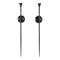 Sleek Wall Sconce Candle Holder Taper Candles - Tall Minimalist Candle Stick Holder for Living Room and Hallway Decor - Elegant Modern Candlestick Holder for Hallway Styling - Set of 2, 33", Black