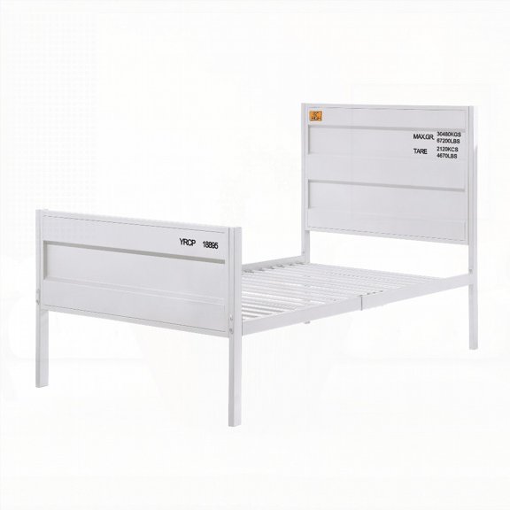 Sleek White Full Platform Bed - Fits Various Bedroom Styles