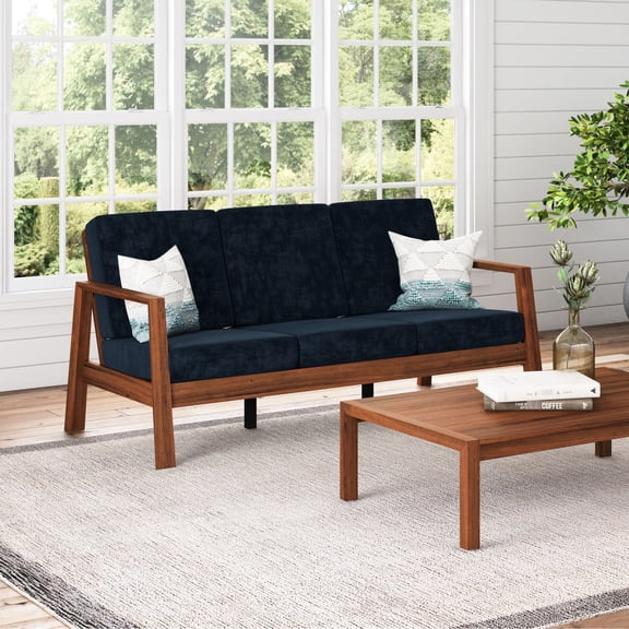 Sleek Wood Frame - Durable Polyester Velvet - Great for Small Spaces - Timeless Appeal