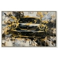 thumbnail image 1 of Sleek Yellow Porsche II Canvas Lux Car Paintings by Art Remedy, Silver Frame, 45" x 30", 1 of 7