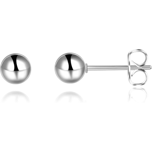 Sleek and Hypoallergenic Fine Titanium Ball Stud Earrings - A Timeless Accessory complete with Modern Minimalist Design for Everyday Elegance[b169]