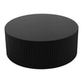 thumbnail image 1 of Sleek and Modern Round Coffee Table with Eye-Catching Relief Design, Black 76996, 1 of 7