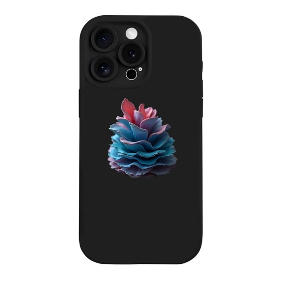 Sleek iPhone 15 Pro Case - Lightweight Yellowing Resistant with Colorful Abstract Design in Blue Pink & Purple