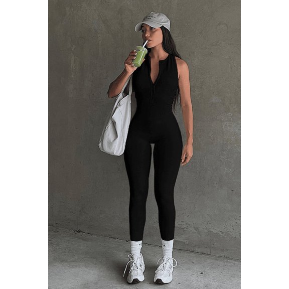 SleekFit Active Jumpsuit (M, Black)
