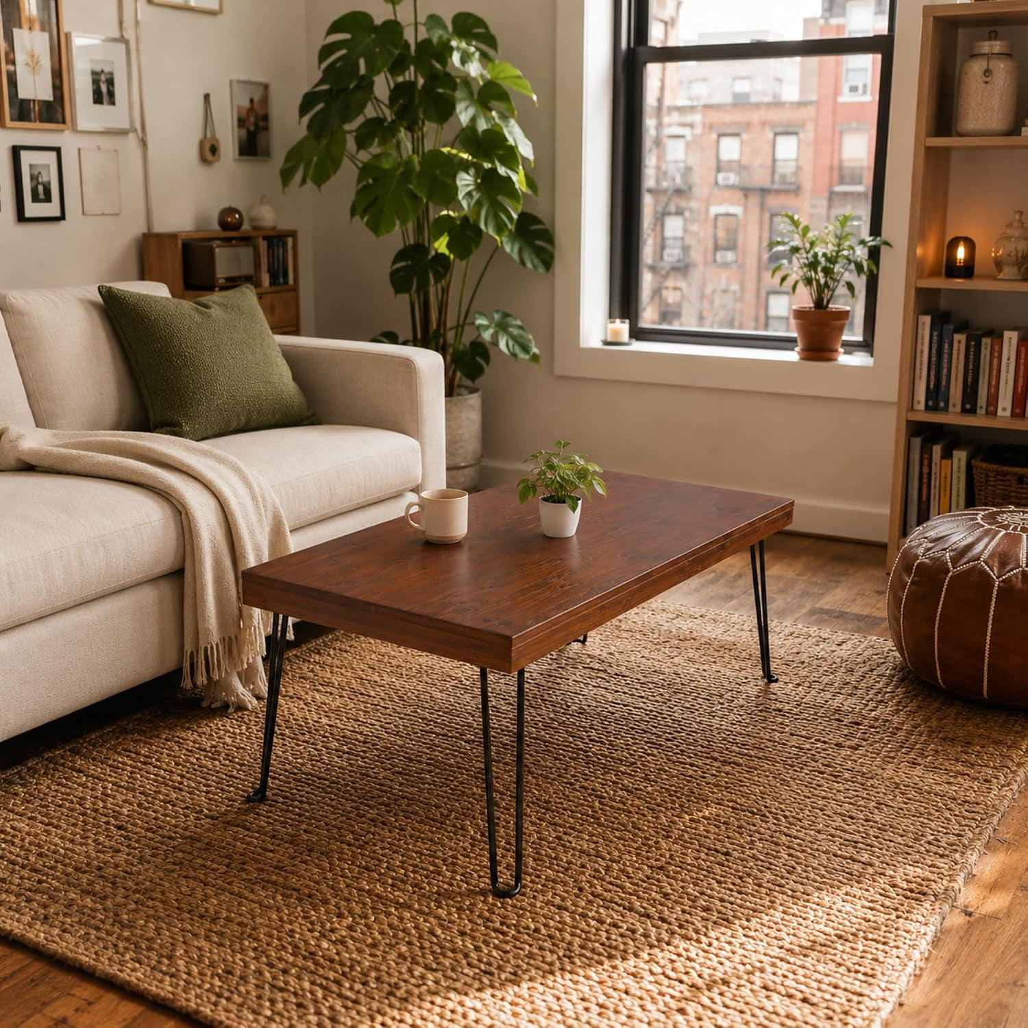 Sleekform Folding Wood Coffee Table, 20 x 40 Inch - Walnut | Fold-Up ...