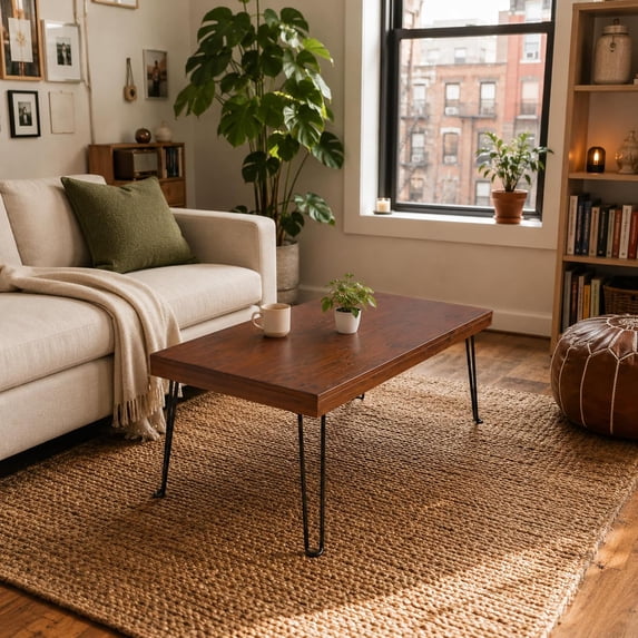 Sleekform Folding Wood Coffee Table, 20 x 40 Inch - Walnut | Fold-Up ...