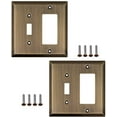 thumbnail image 1 of Sleeklighting 2 Pack Decorative Antique Brass Outlet Covers |  Toggle/Decorator, 1 of 6